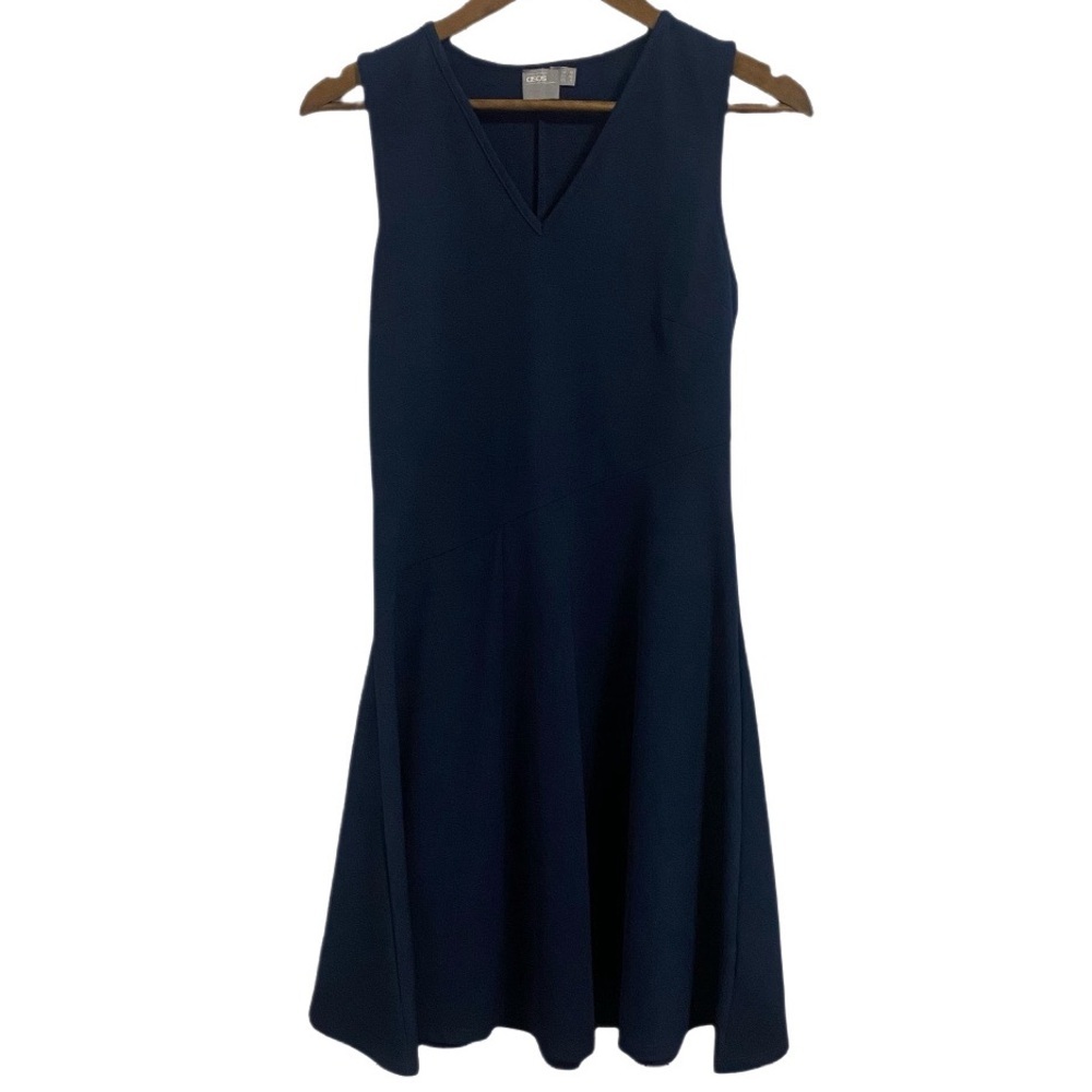 ASOS Skater Dress with Asymmetric Full Skirt Dress with V Neck Size 6